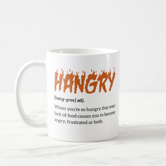 Hangry Definition  コーヒーマグカップ (左)