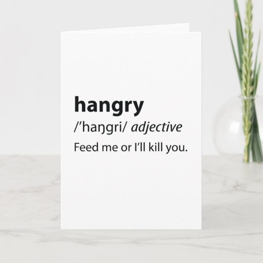 Hangry Funny Dictionary Definition シーズンカード (正面)