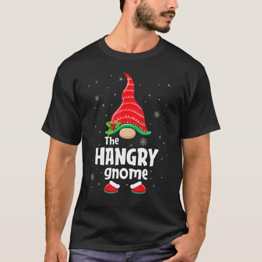 Hangry Gnome Matching Family Group Christmas Party Tシャツ (正面)