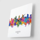 Hangzhou China Skyline スクエア壁時計 (傾斜)