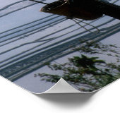 Hani girl carrying basket with rice terrace, ポスター (角)