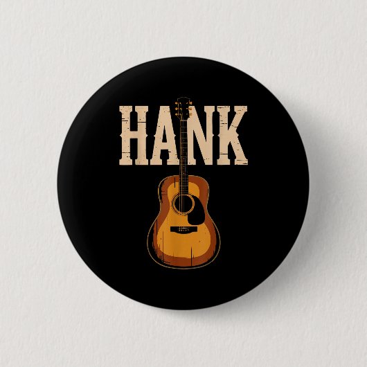 Hank Folk Style Line Dancing Western Country Music 缶バッジ (正面)