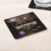 Hankapotamus スクエアペーパーコースター (アングル)