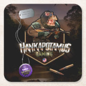 Hankapotamus スクエアペーパーコースター (正面)