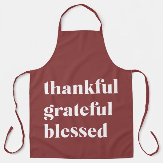 hankful Grateful Blessed エプロン (正面)