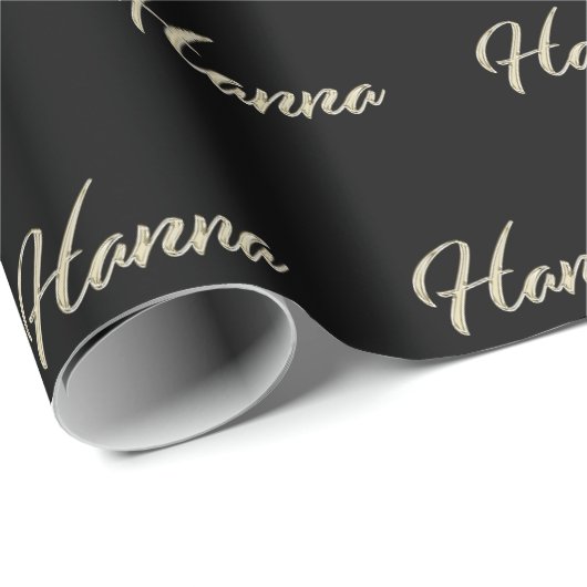 Hanna white gold Handwriting Geschenkpapier ラッピングペーパー (ロールコーナー)