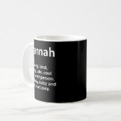 HANNAHの定義 パーソナライズド 名前 楽しい 誕生日 コーヒーマグカップ (正面左)
