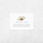 HANNAHクマ男女兼用ウッドランド赤ちゃんシャワー エンクロージャーカード