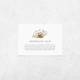 HANNAHクマ男女兼用ウッドランド赤ちゃんシャワー エンクロージャーカード