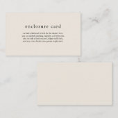 HANNAHクリームボホベイビーシャワーカード エンクロージャーカード (正面/裏面)