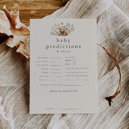 HANNAHヴィンテージベビー予測赤ちゃんシャワーゲーム 招待状