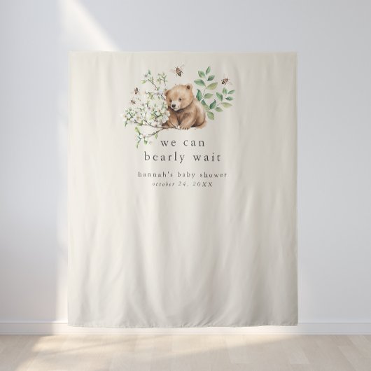 HANNAHヴィンテージ心待ち赤ちゃんシャワー背景 タペストリー