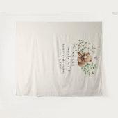 HANNAHヴィンテージ心待ち赤ちゃんシャワー背景 タペストリー (正面(横))