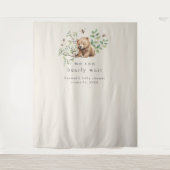 HANNAHヴィンテージ心待ち赤ちゃんシャワー背景 タペストリー (正面)