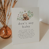 HANNAHヴィンテージ言わないベビーゲーム赤ちゃんシャワー 台座サイン