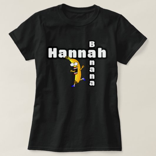 Hannah Banana – 女性と女の子のためのアンナの名前の贈り物 Tシャツ (デザイン正面)