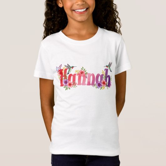 Hannah - Personalised Shirt  - For Kids Tシャツ (正面)