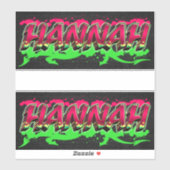 Hannah Vorname Name Graffiti Aufkleber Sticker シール (シート)