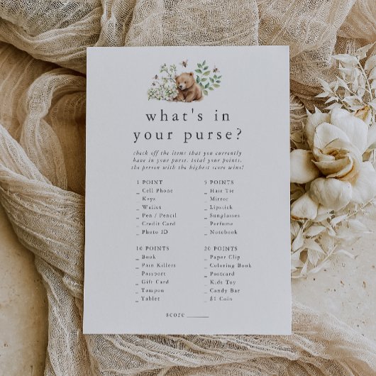 HANNAH Woodlandあなたの財布ゲームカードの中に何があるか 招待状