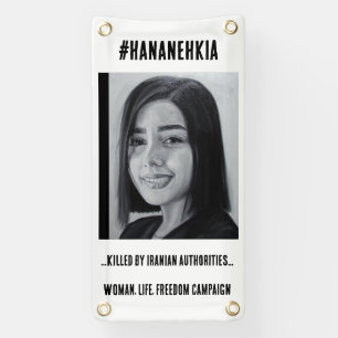 #Hannanehkia,女性,生活,自由キャンペーン 横断幕