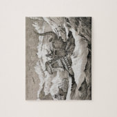 Hannibal (紀元前の247-c.183)および彼の戦争象のCRO ジグソーパズル (縦)