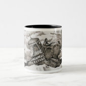 Hannibal (紀元前の247-c.183)および彼の戦争象のCRO ツートーンマグカップ (中央)