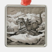 Hannibal (紀元前の247-c.183)および彼の戦争象のCRO メタルオーナメント (正面)