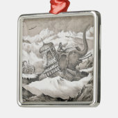 Hannibal (紀元前の247-c.183)および彼の戦争象のCRO メタルオーナメント (左)