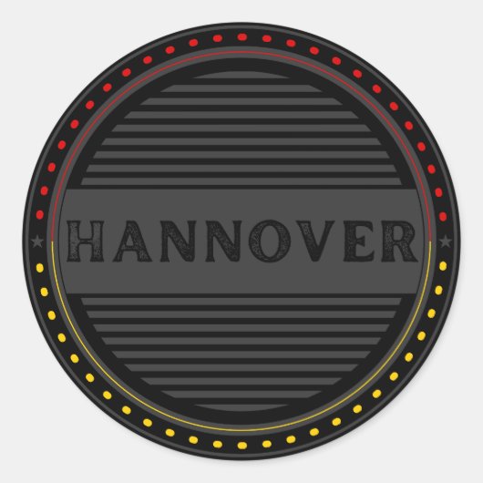 Hannover City Pride Emblem – German Identity ラウンドシール (正面)