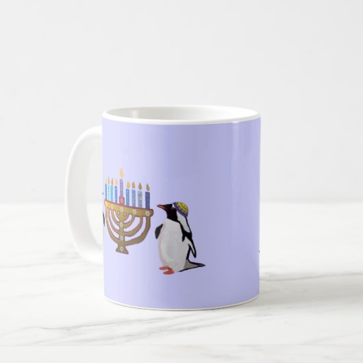 Hannukahの凍っていられていた選ばれたマグ コーヒーマグカップ (正面左)