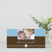 HANNUKAHスタイリッシュフォトカード::: stripedstitch 1L シーズンカード (スタンド正面)