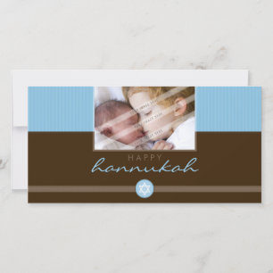 HANNUKAHスタイリッシュフォトカード::: stripedstitch 1L シーズンカード