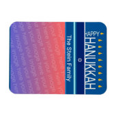 Hannukah(ユダヤ教)メノラーフォトマグネット マグネット (横)