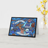 Hannukah Cardの温かい願い カード (黄色い花)