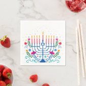 Hannukah menorah   スタンダードカクテルナプキン (インサイチュ)