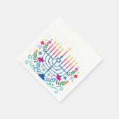 Hannukah menorah   スタンダードカクテルナプキン (角)