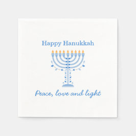 Hannukah paper napkins - Happy Hanukkah スタンダードカクテルナプキン