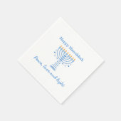 Hannukah paper napkins - Happy Hanukkah スタンダードカクテルナプキン (角)