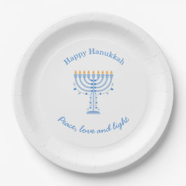 Hannukah paper plates - Happy Hanukkah ペーパープレート