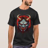 Hannya Mask  Mythical Creatures Japanese Oni Demon Tシャツ (正面)
