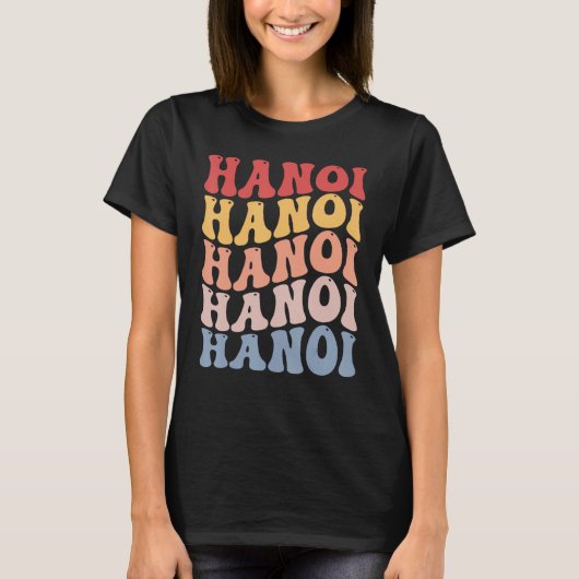 Hanoi City Groovy Retro Tシャツ (正面)