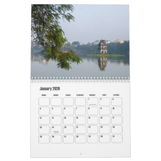 Hanoi-Vietnam Calendar カレンダー (1月 2026)