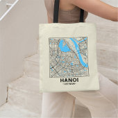 Hanoi, Vietnam, City Map Tote Bag トートバッグ