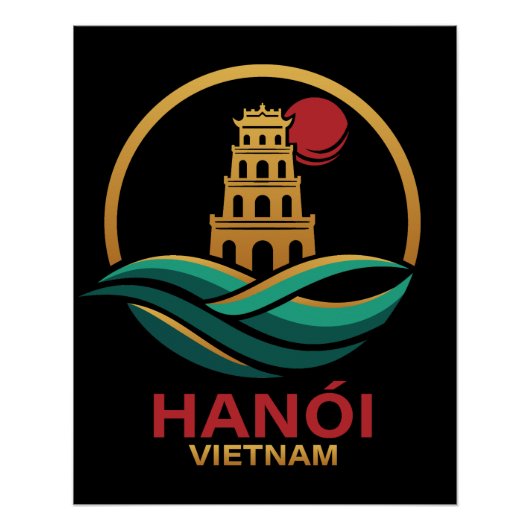Hanoi Vietnam Southeast Asia ポスター (正面)