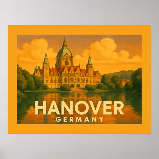 Hanover Germany City Art ポスター (正面)