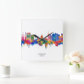 Hanover Germany Skyline スクエア壁時計 (ホーム)