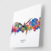 Hanover Germany Skyline スクエア壁時計 (傾斜)