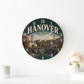 Hanover New Hampshire ラージ壁時計 (ホーム)
