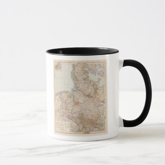 Hanover, SchleswigHolstein, North Germany Map マグカップ (右)