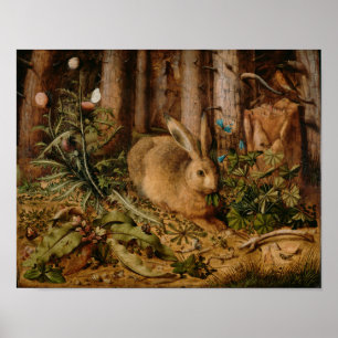 Hans Hoffmann A Hare In The Forest ポスター